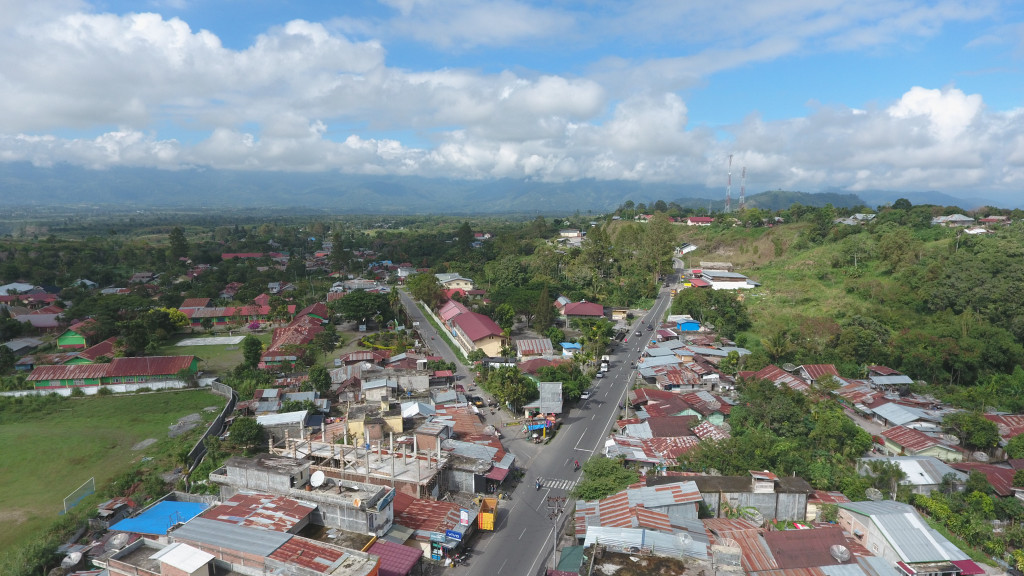 Kampung Lampahan Barat Dilihat Dari pantauan Udara Menggunakan Drone Pada Tahun 2019